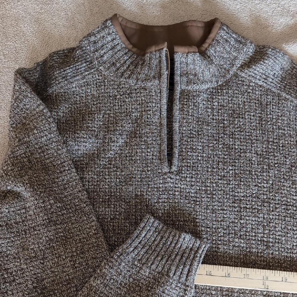 Pendleton Washable Wool Sweater - Brown and Cream